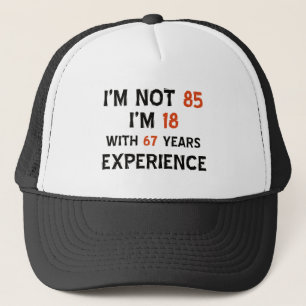 85th birthday designs trucker hat