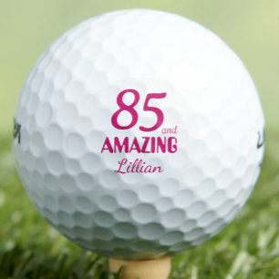 85th Birthday Gift for Friend Pink Amazing Stylish Golf Balls