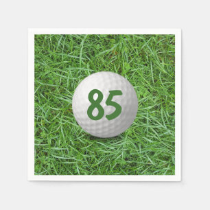 85th Birthday Golf Ball on Grass Napkins