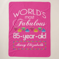 85th Birthday Most Fabulous Colourful Gems Pink