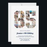 85th Birthday Number 85 Custom Photo Collage Invitation<br><div class="desc">Celebrate momentous 85th Birthday with this cute invitation. It's a personalised photo collage invite that allows you to create a truly unique and memorable design. This customisable template lets you insert your own cherished photos, capturing the precious moments of your life. This invitation is perfect for commemorating your eighty fifth...</div>