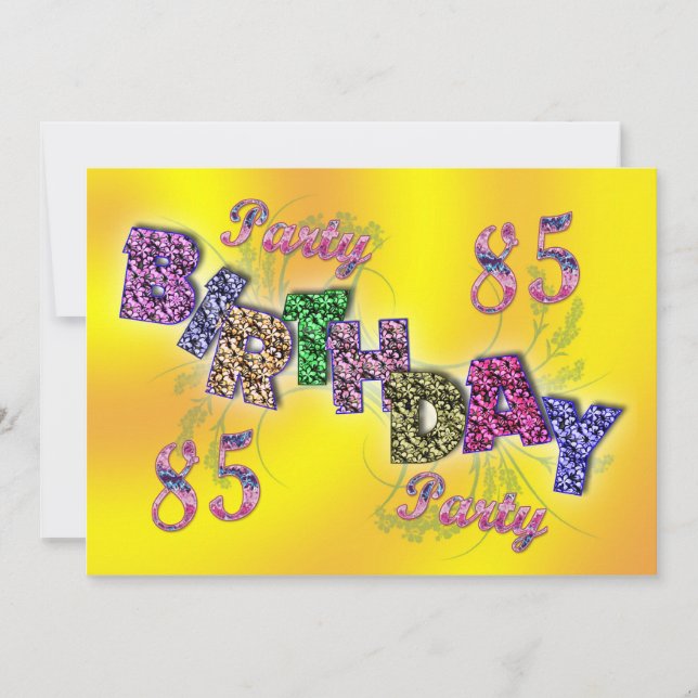 85th party invitation (Front)