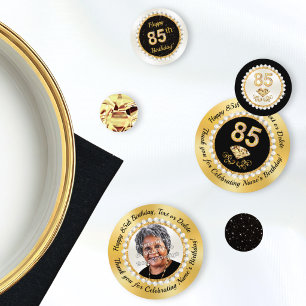 85th Table Decorations, Personalised Photo Confetti