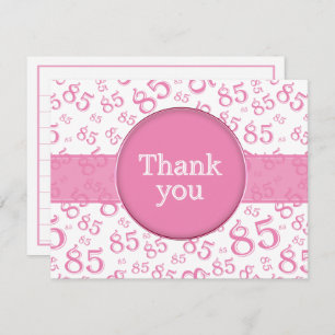 85th Thank You: Pink/White Number Pattern