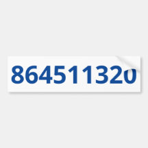 864511320 White Bumper Sticker