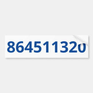 864511320 White Bumper Sticker