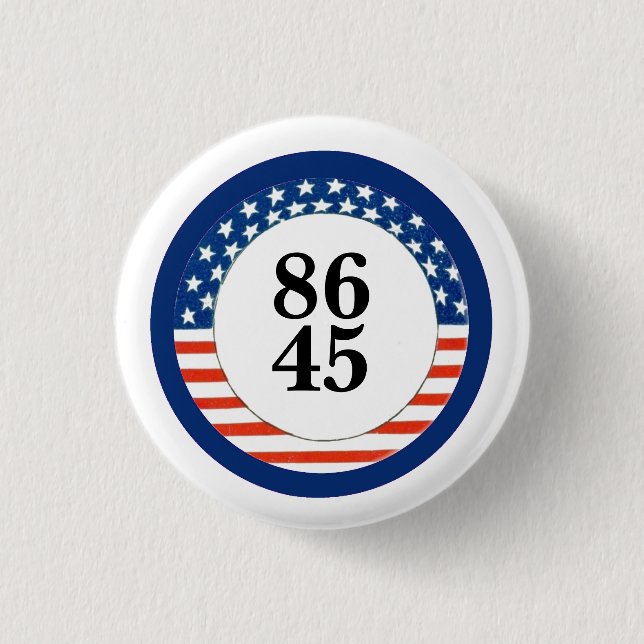 8645: Dump Trump 3 Cm Round Badge (Front)