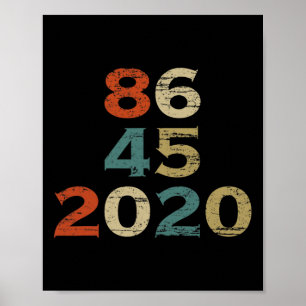 8645 T Shirt 86 45 Funny Anti-trump Biden Harris  Poster