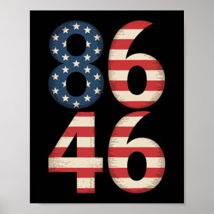 8646 American Flag Anti Joe Biden Poster