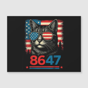 8647 86 47 Funny Cat USA Flag Sunglasses Men Women