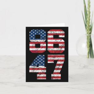 8647 Anti Trump 86 47 Retro Anti-trump Us Flag Imp Card