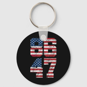 8647 Anti Trump 86 47 Retro Anti-trump Us Flag Imp Key Ring