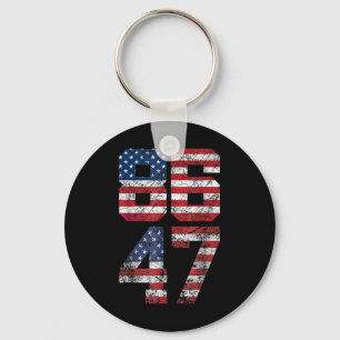 8647 Anti Trump 86 47 Retro Anti-trump Us Flag Imp Key Ring