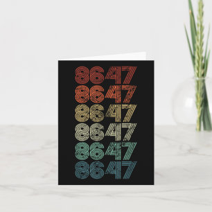8647 Anti Trump 86 47 Retro Impeach 47 Anti-trump  Card