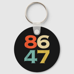 8647 Anti Trump 86 47 Retro Impeach 47 Anti-trump  Key Ring