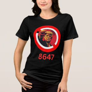 8647 Anti Trump 86 47 Retro Impeach 47 Anti-trump Tri-Blend Shirt
