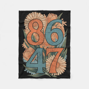 8647 Anti Trump Floral Democrat President Liberal  Fleece Blanket