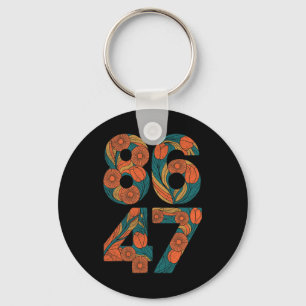 8647 Anti Trump Floral Democrat President Liberal Key Ring