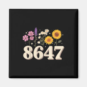 8647, Anti Trump, Floral Feminist, Subtle, Human R Magnet