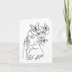 8647 Anti Trump Floral Resist 86 47 Impeach Trump  Card