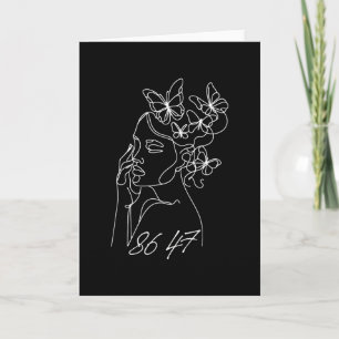 8647 Anti Trump Floral Resist 86 47 Impeach Trump Card