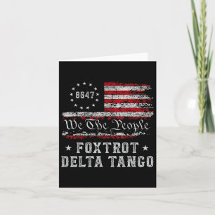 8647 Anti Trump Foxtrots Deltas Tangos Impeach 47 Card
