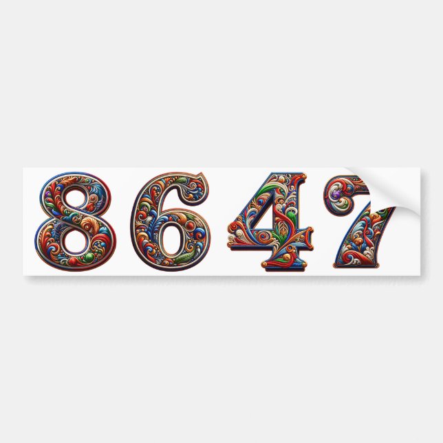 8647 ANTI TRUMP PRO DEMOCRACY BUMPER STICKER (Front)