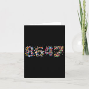 8647 Anti Trump Retro Floral Card