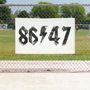 8647 Anti Trump Retro Vintage 80s Rock Style Banner