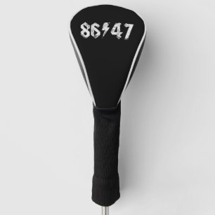 8647 Anti Trump Retro Vintage 80s Rock Style Golf Head Cover