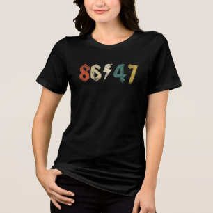 8647 Anti Trump Retro Vintage 80s Rock Style Tri-Blend Shirt