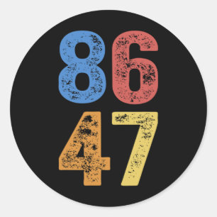 8647 Anti Trump Subtle Resist Protest Classic Round Sticker
