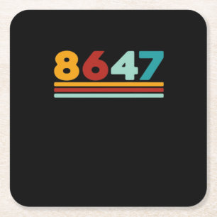 8647 - Antifascism Design Classic Creative Style Square Paper Coaster