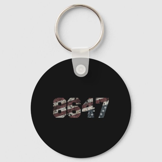 8647 Distressed Flag Style  Key Ring (Front)