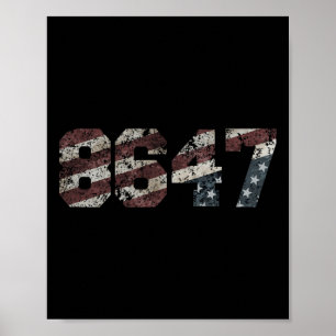 8647 Distressed Flag Style Poster