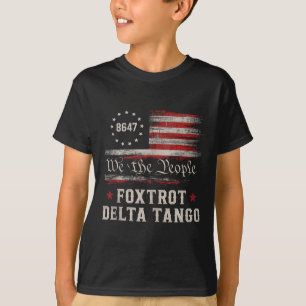 8647 Foxtrots Deltas Tangos America Flag Tank Top