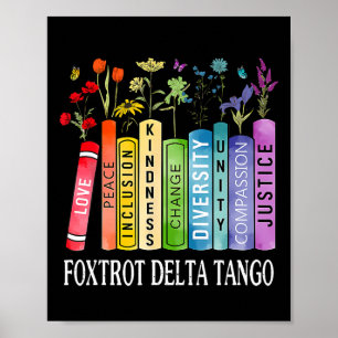 8647 Foxtrots Tangos Deltas Book Flower Resist Boo Poster