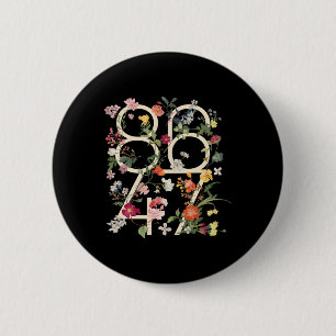 8647 Resist Subtle Floral Foxtrot Delta Tango Prot 6 Cm Round Badge