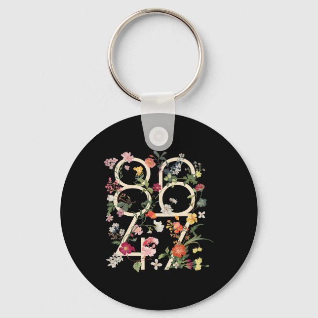 8647 Resist Subtle Floral Foxtrot Delta Tango Prot Key Ring (Front)
