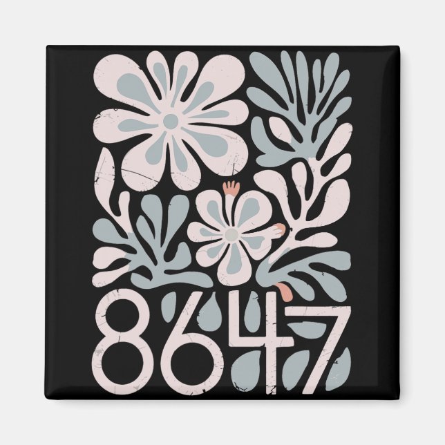 8647 Resist Subtle Floral Foxtrot Delta Tango Prot Magnet (Front)
