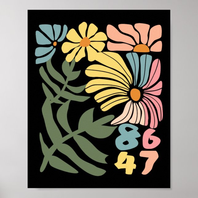 8647 Resist Subtle Floral Foxtrot Delta Tango Prot Poster (Front)