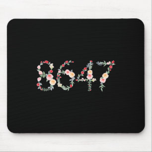 8647 Retro 86 47 Anti-trump Flower President  Mouse Pad
