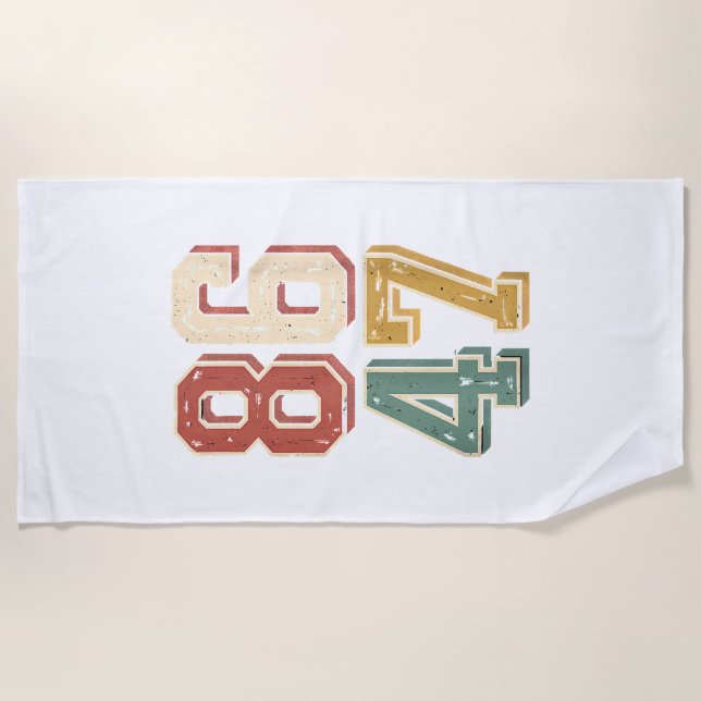8647 retro 86 47 beach towel (Front)