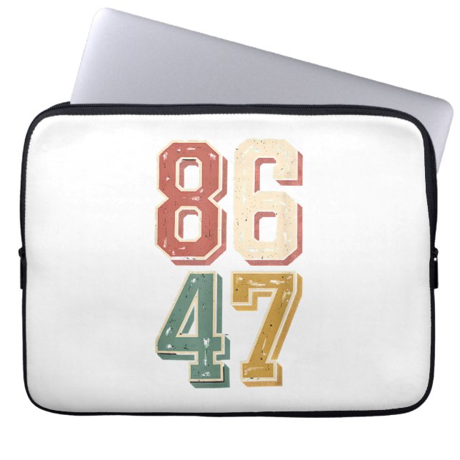 8647 retro 86 47 laptop sleeve (Front)