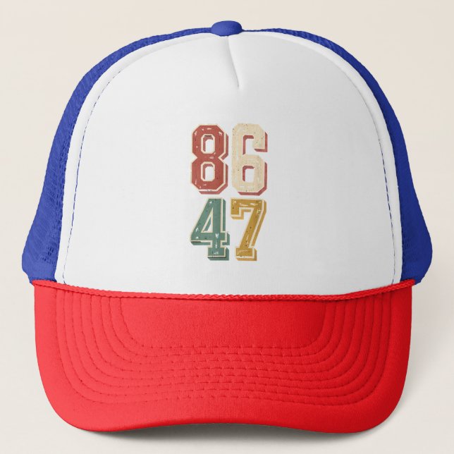 8647 retro 86 47 trucker hat (Front)