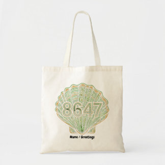 8647 Seashell Linocut Eighty-Six Forty-Seven Tote Bag