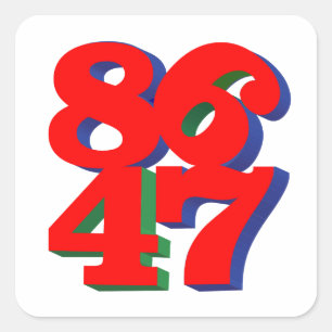 8647 Square Square Sticker
