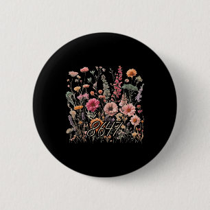 8647 Subtle Anti Trump 86 47 Floral Boho Style _1  6 Cm Round Badge