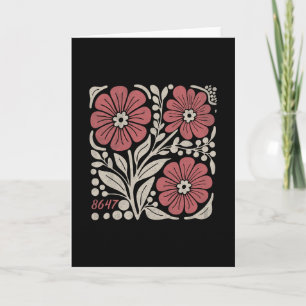 8647 Subtle Anti Trump 86 47 Floral Boho Style 1 Card