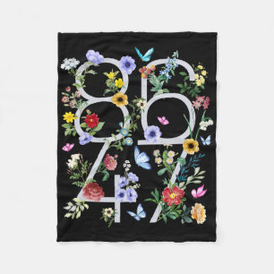 8647 Subtle Anti Trump 86 47 Floral Boho Style 1 Fleece Blanket